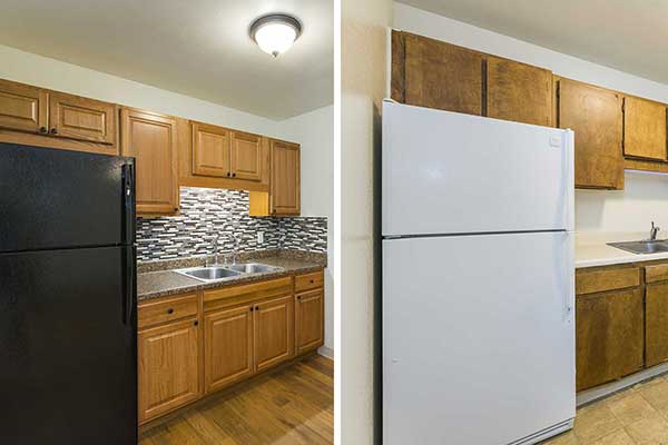 Remodeled Kitchen vs Old Kitchen